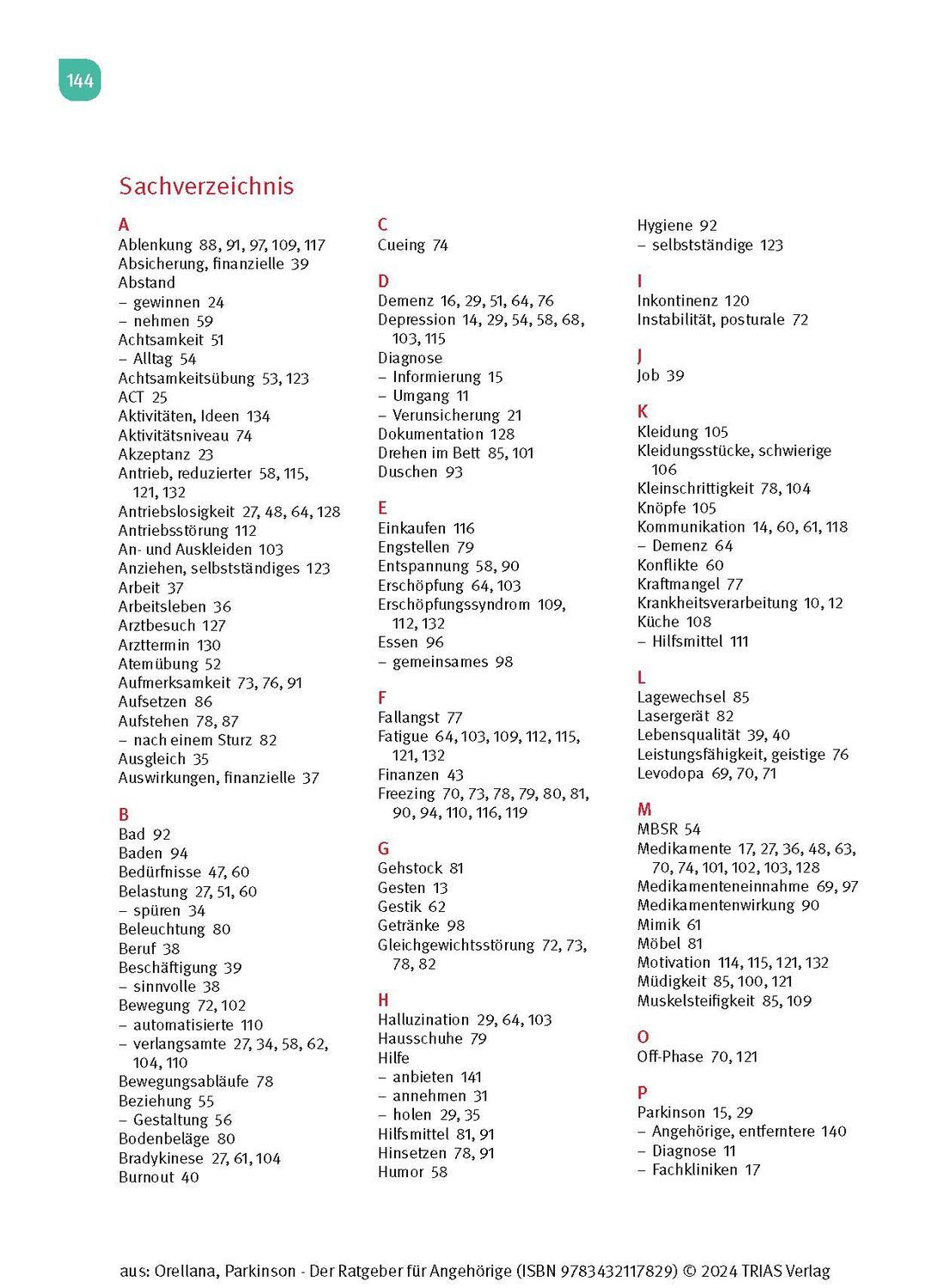 Bild: 9783432117829 | Parkinson. Der Ratgeber für Angehörige | Amy Orellana | Taschenbuch