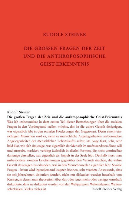 Cover: 9783727433603 | Die großen Fragen der Zeit und die anthroposophische Geist-Erkenntnis