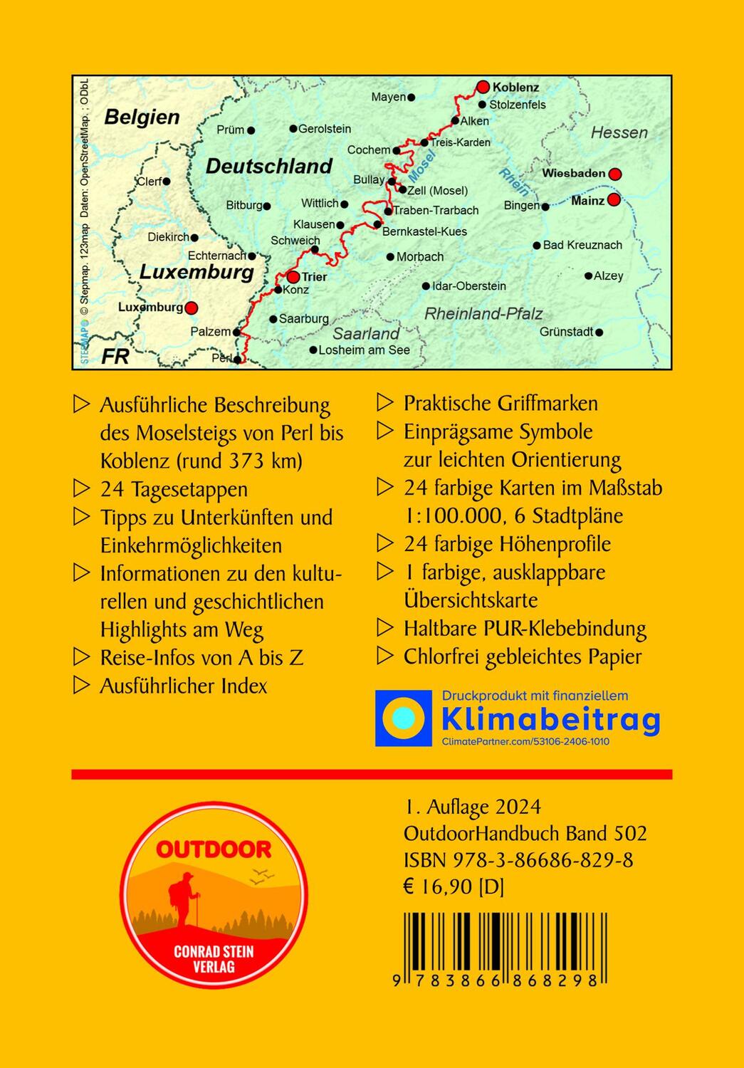 Rückseite: 9783866868298 | Moselsteig | von Perl nach Koblenz | Iris Schulte Renger | Taschenbuch