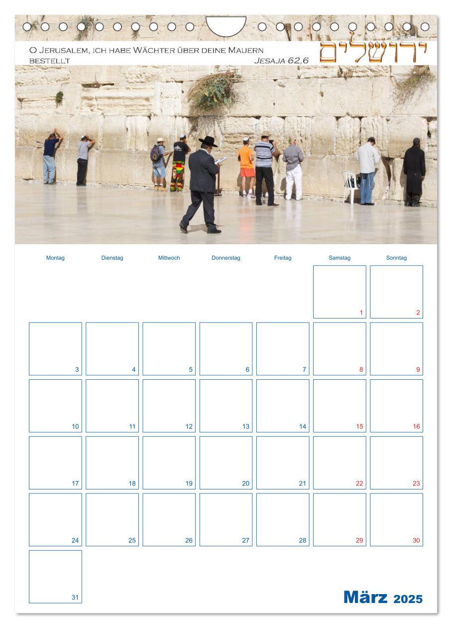 Bild: 9783457026823 | Jerusalem Kalender mit Bibelworten und Planer! (Wandkalender 2025...