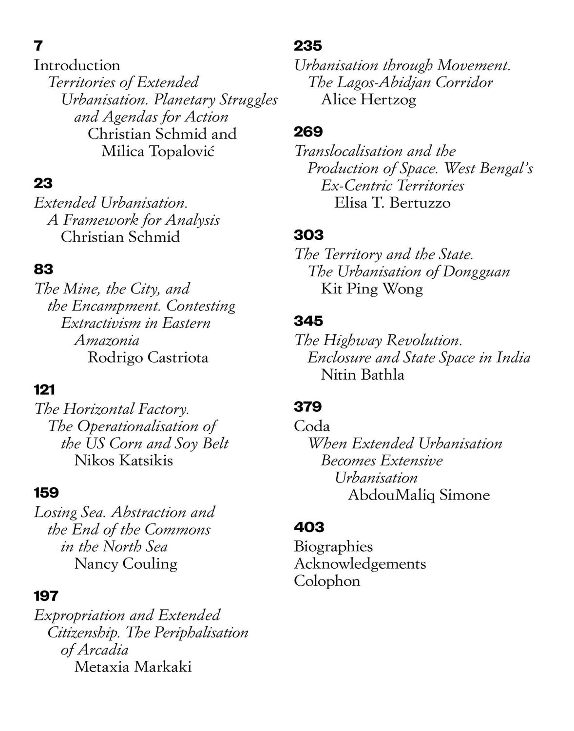 Bild: 9783035622973 | Extended Urbanisation | Tracing Planetary Struggles | Schmid (u. a.)