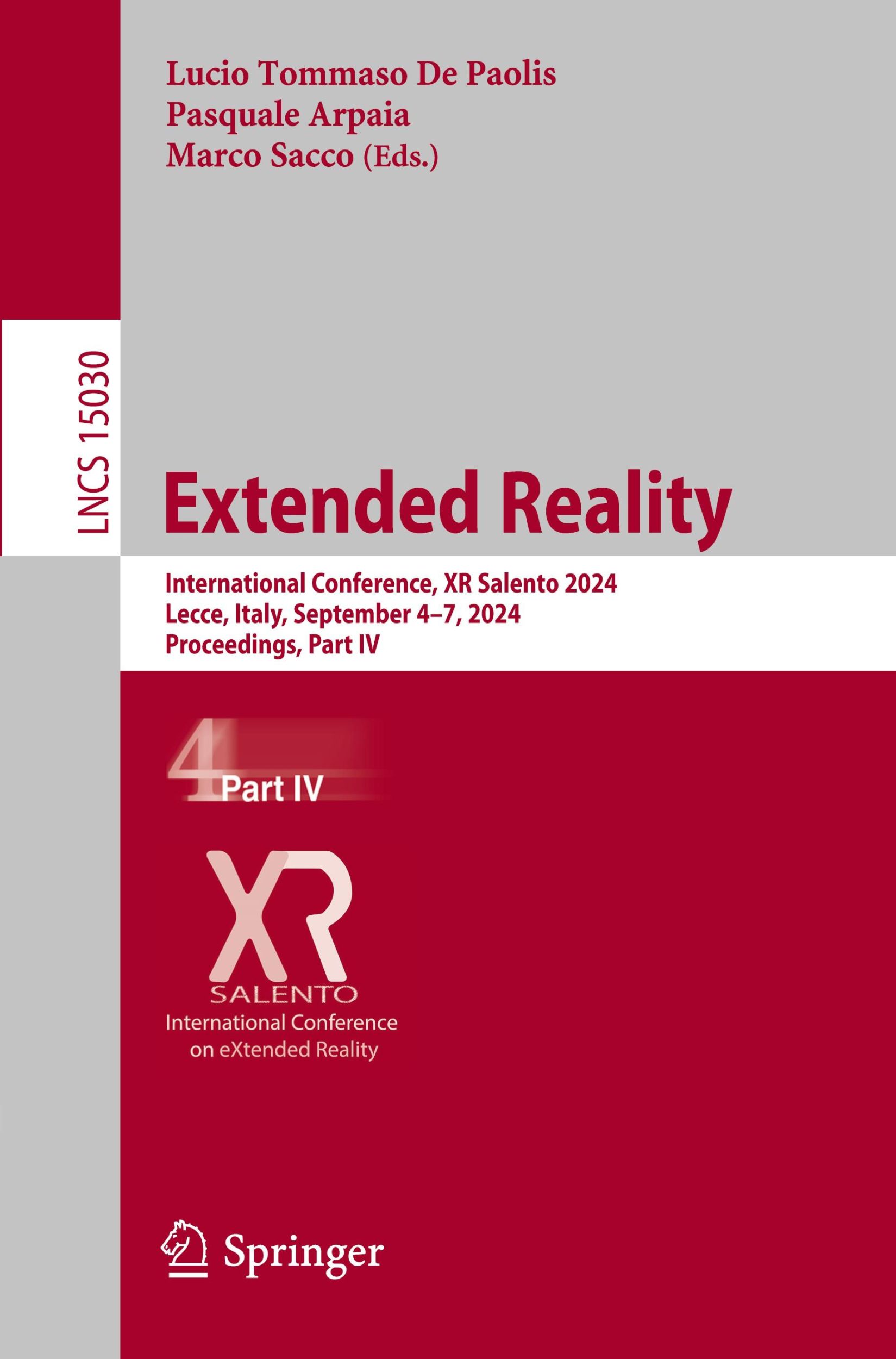 Cover: 9783031717123 | Extended Reality | Lucio Tommaso De Paolis (u. a.) | Taschenbuch | xxi