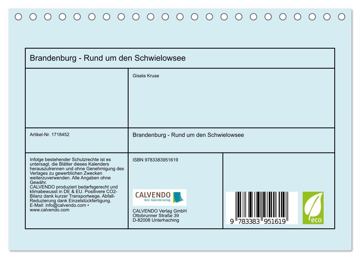 Bild: 9783383951619 | Brandenburg - Rund um den Schwielowsee (Tischkalender 2025 DIN A5...