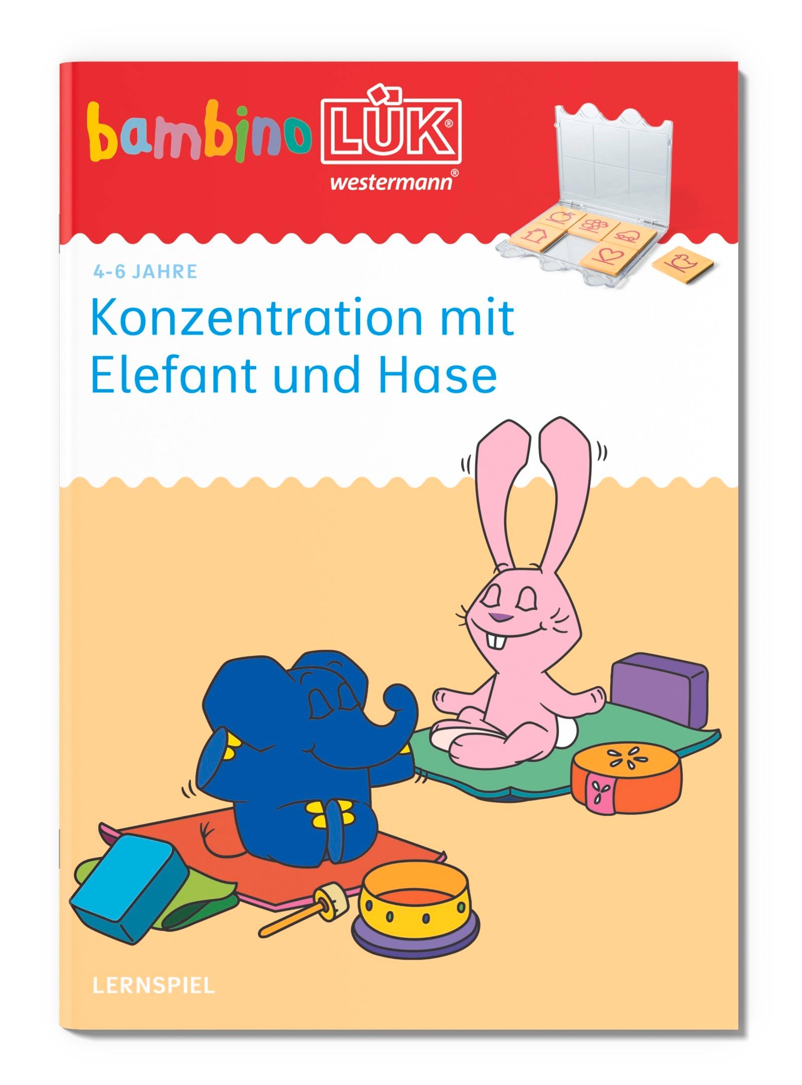 Cover: 9783072475051 | bambinoLÜK. Kindergarten/Vorschule Konzentration mit Elefant und Hase