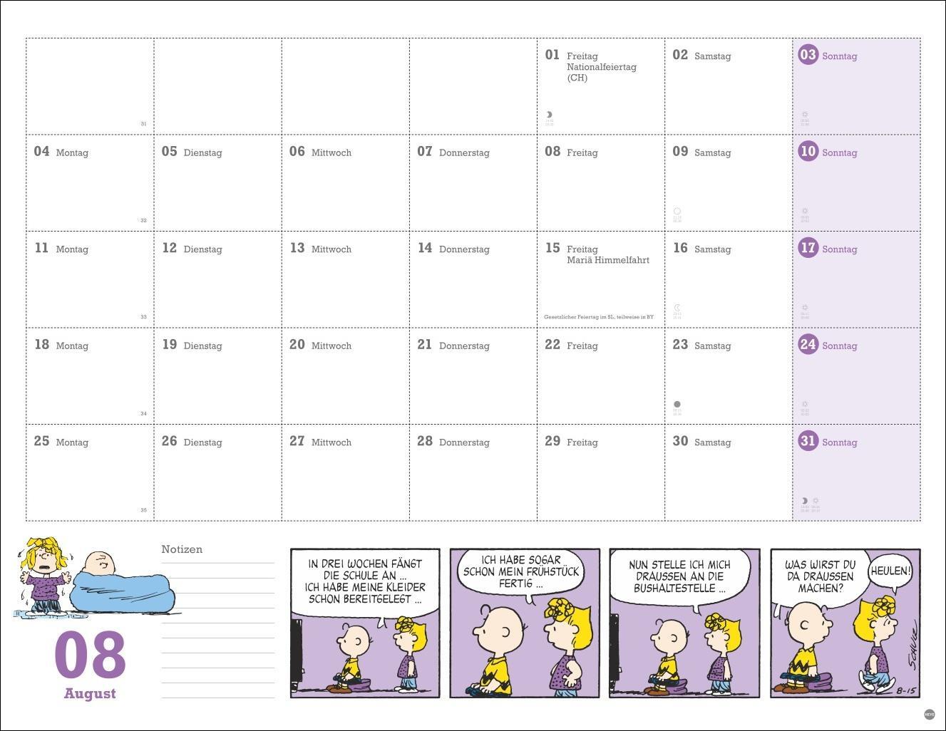 Bild: 9783756405244 | Peanuts Monatsplaner 2025 | Heye | Kalender | Spiralbindung | 15 S.