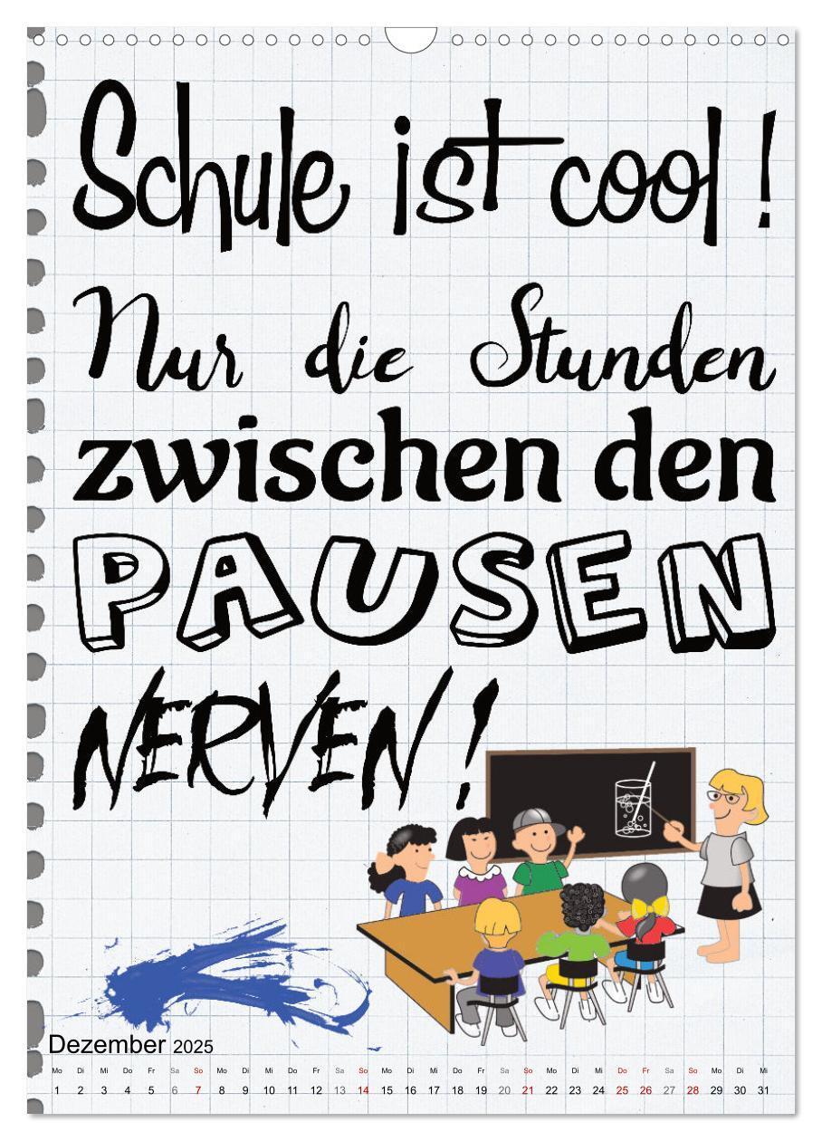 Bild: 9783435902958 | Schüler-Sprüche (Wandkalender 2025 DIN A3 hoch), CALVENDO...