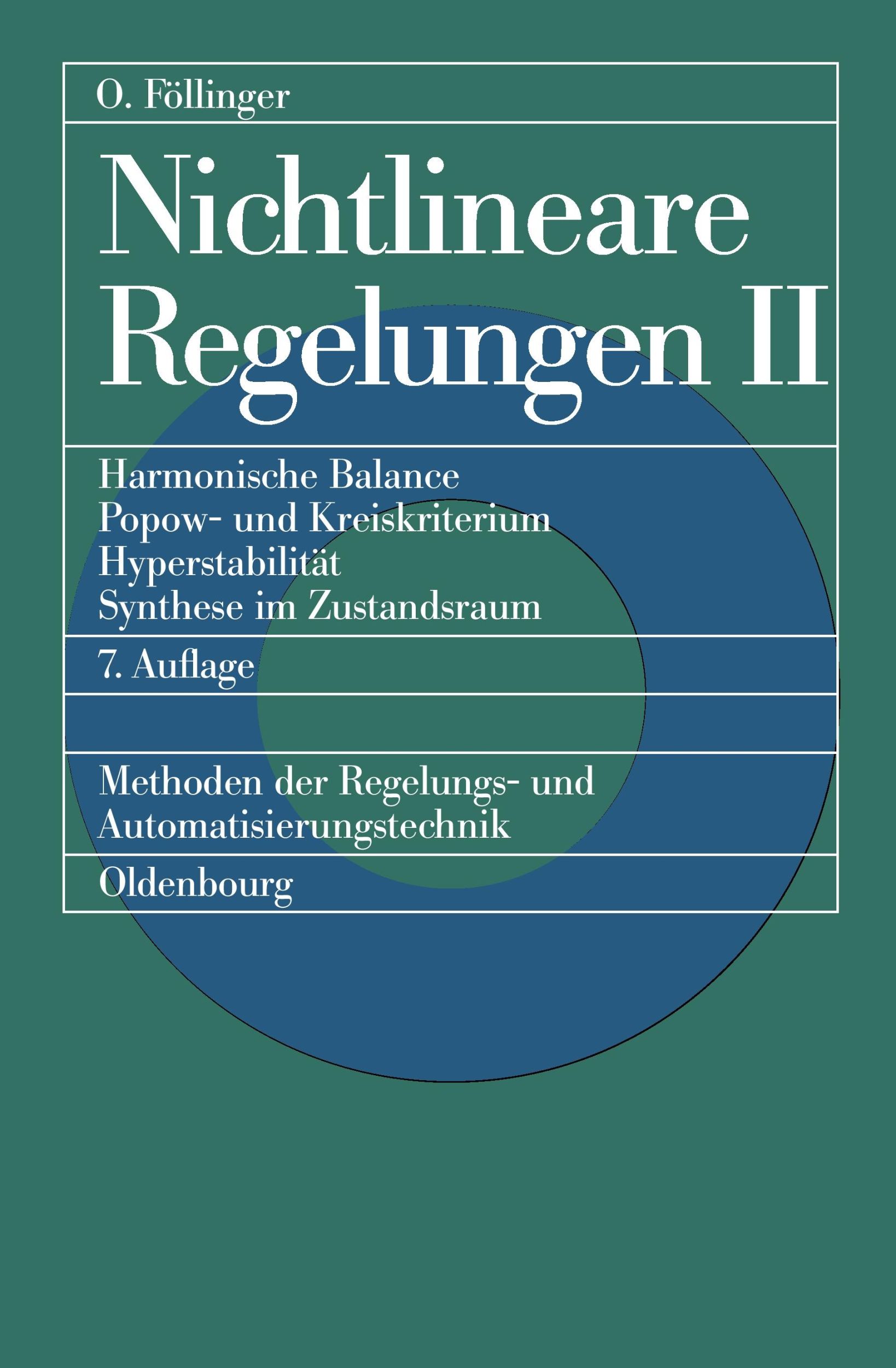 Cover: 9783486225037 | Nichtlineare Regelungen 2 | Otto Föllinger | Taschenbuch | 397 S.