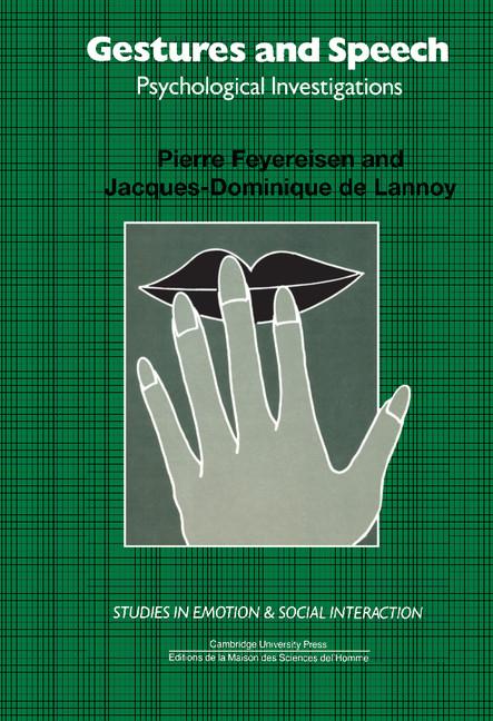 Cover: 9780521377621 | Gestures and Speech | Psychological Investigations | Buch | Englisch