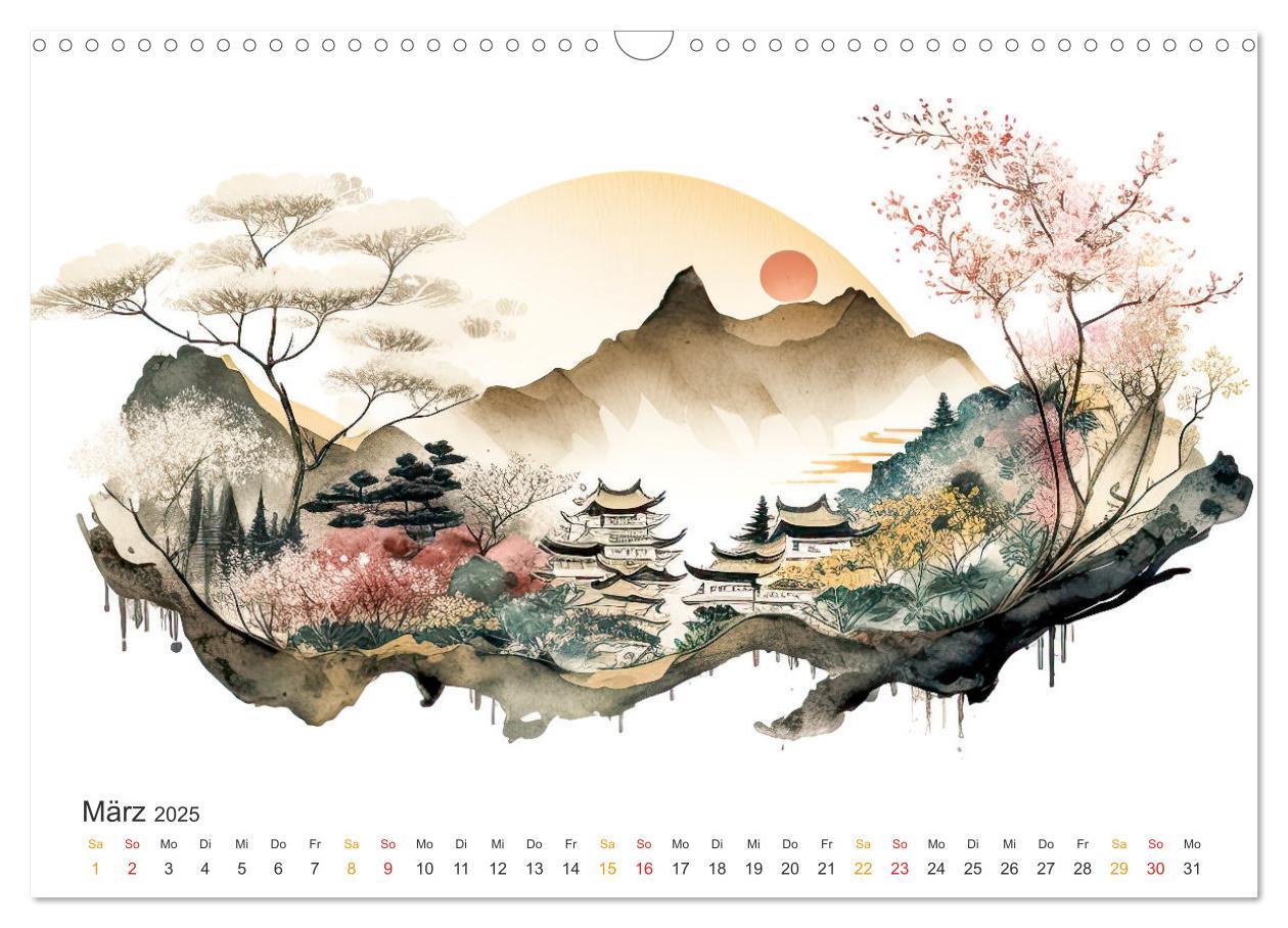 Bild: 9783457243800 | Japan - Aquarell Kunst und Tradition (Wandkalender 2025 DIN A3...