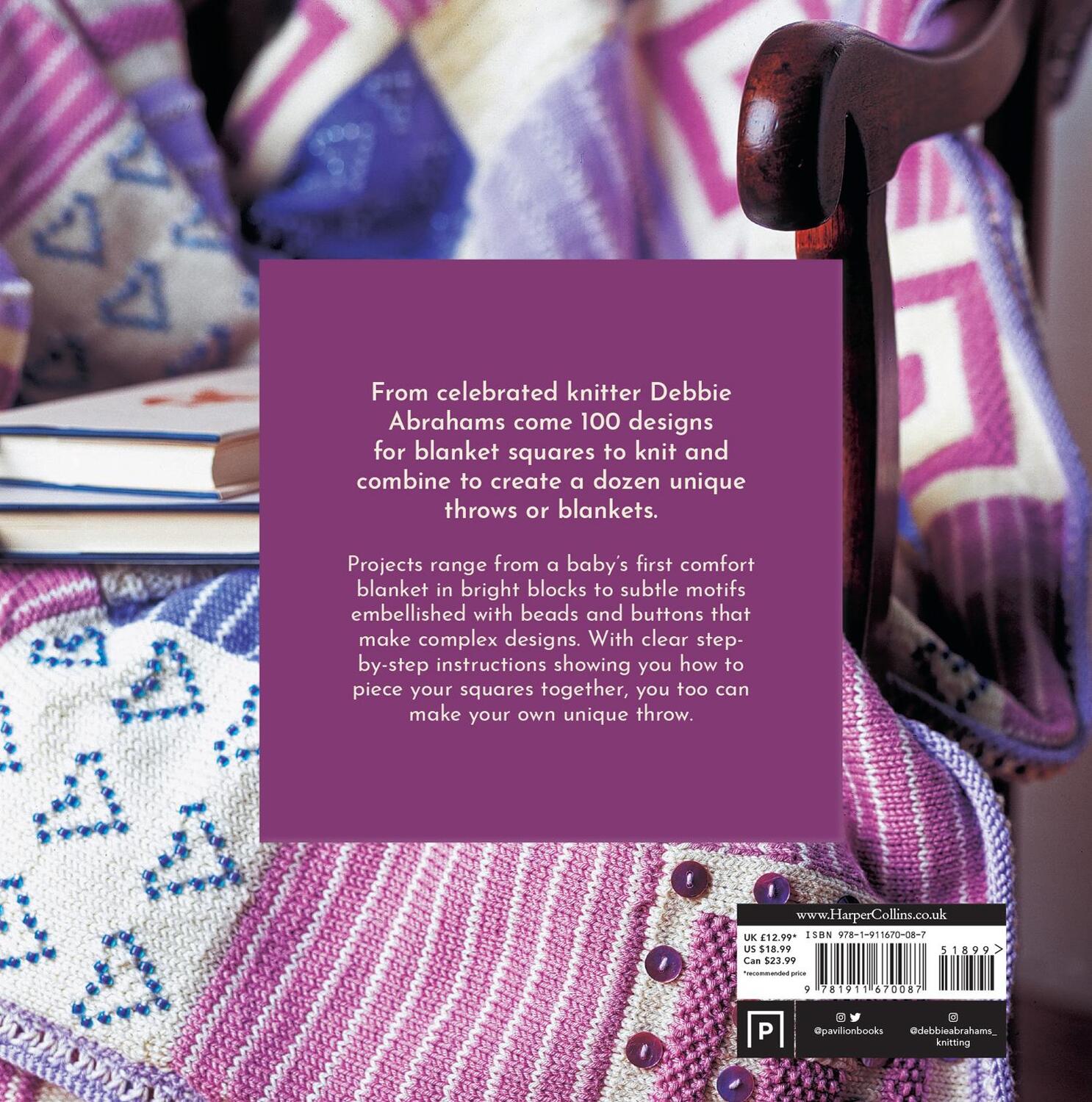 Rückseite: 9781911670087 | Cosy Throws &amp; Blankets | Debbie Abrahams | Taschenbuch | Englisch