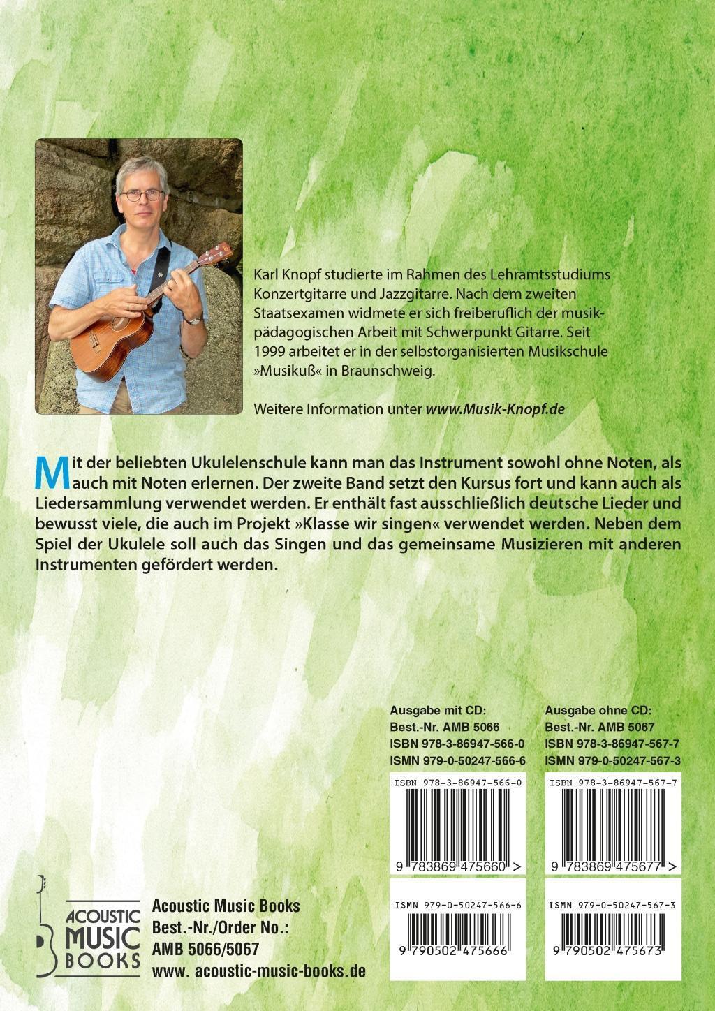 Bild: 9783869475660 | Komm, wir spielen Ukulele! Band 2. Ausgabe mit CD | Karl Knopf | Buch