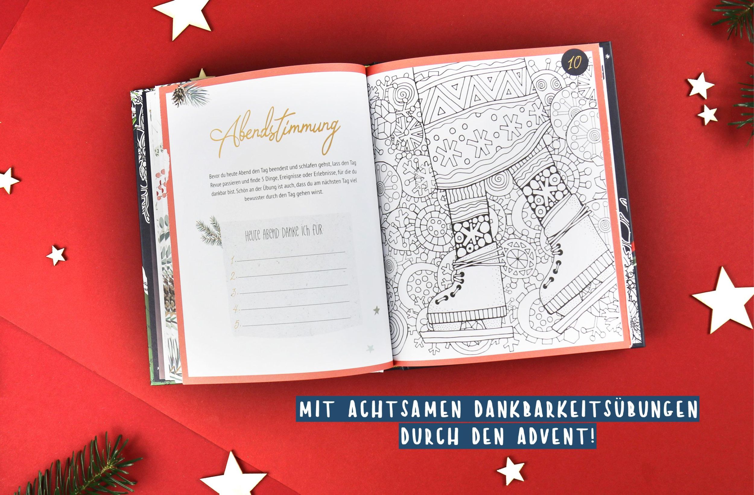 Bild: 9783745907308 | Mein Adventskalender-Buch zum Ausmalen: Colorful Christmas | Buch