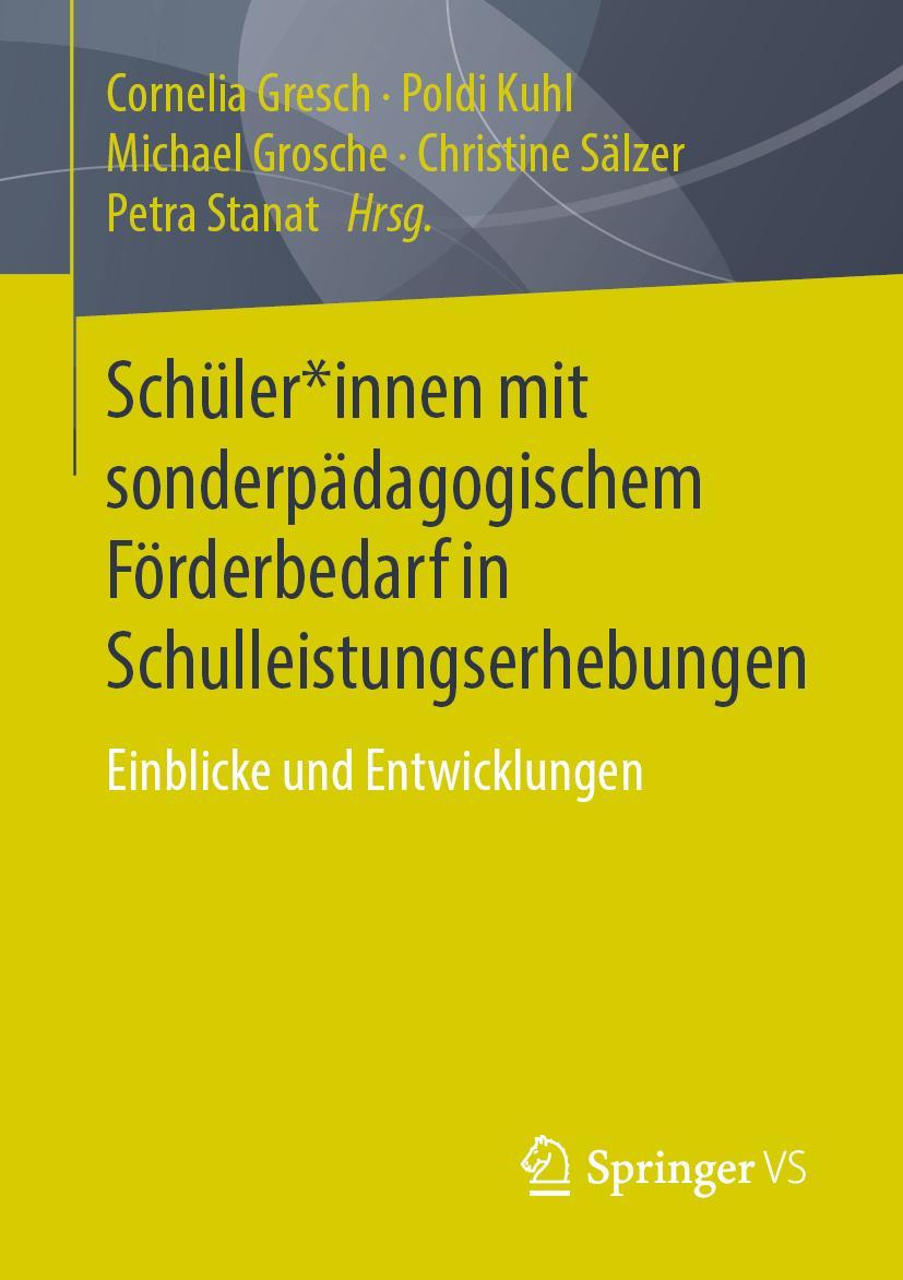 Cover: 9783658276072 | Schüler*innen mit sonderpädagogischem Förderbedarf in...