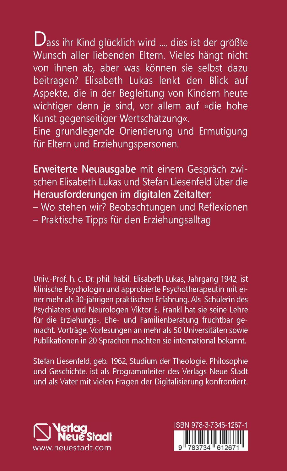 Rückseite: 9783734612671 | Die Kunst der Wertschätzung | Kinder ins Leben begleiten | Lukas