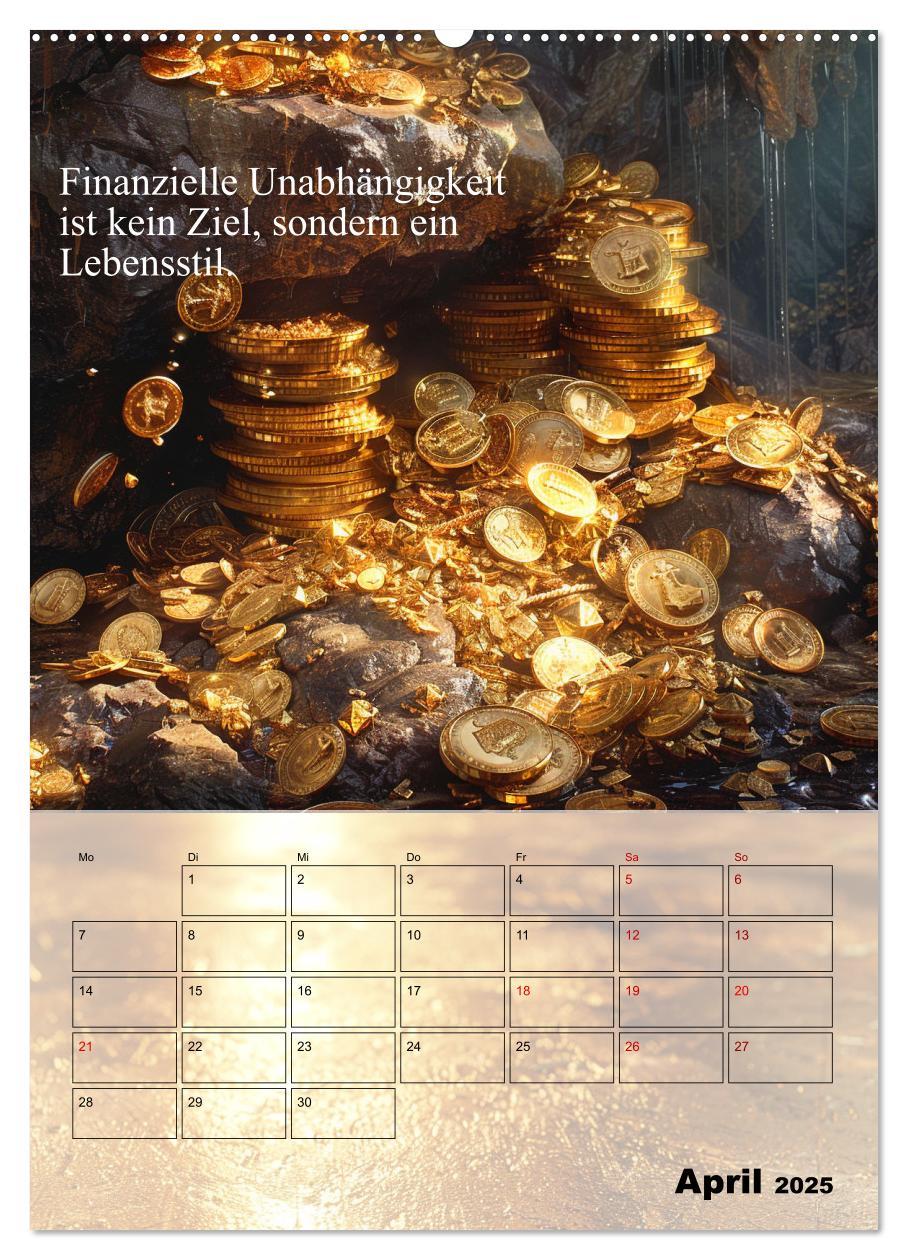 Bild: 9783435832552 | Der Geld-Anlock-Kalender (Wandkalender 2025 DIN A2 hoch), CALVENDO...