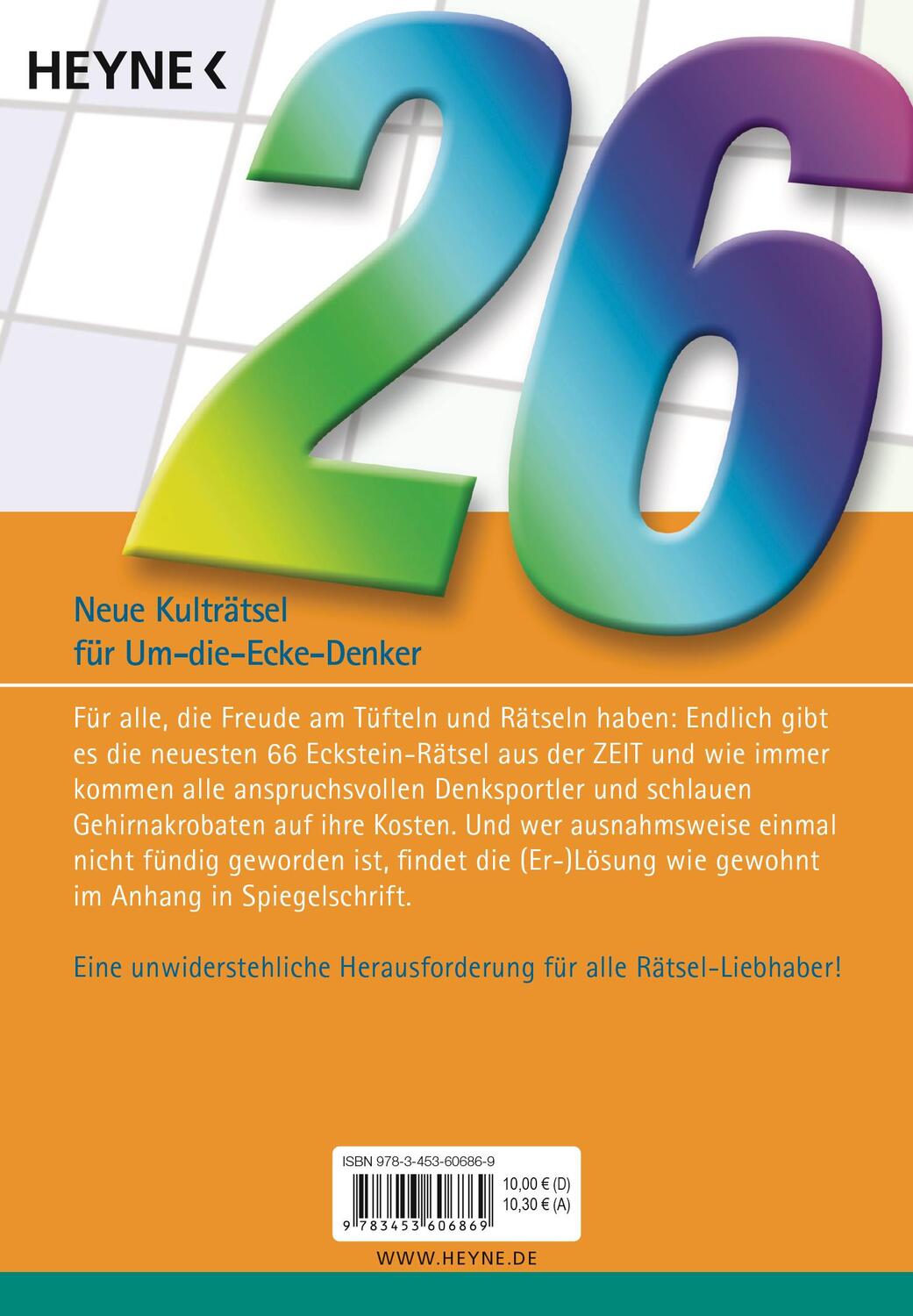 Bild: 9783453606869 | Um die Ecke gedacht 26 | 66 Kreuzworträtsel aus der ZEIT | Eckstein