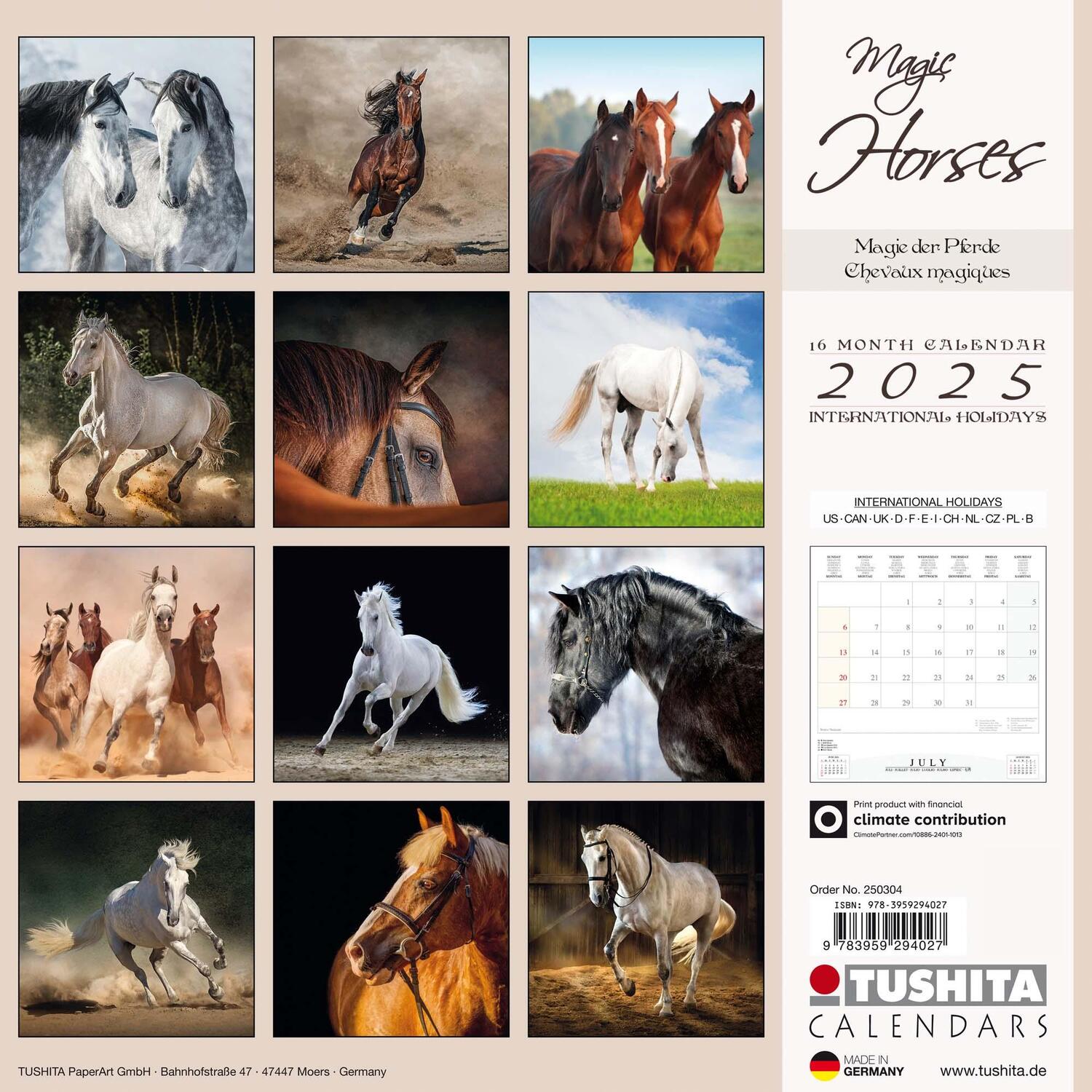 Rückseite: 9783959294027 | Magic Horses 2025 | Kalender 2025 | Kalender | Wonderful World | 28 S.