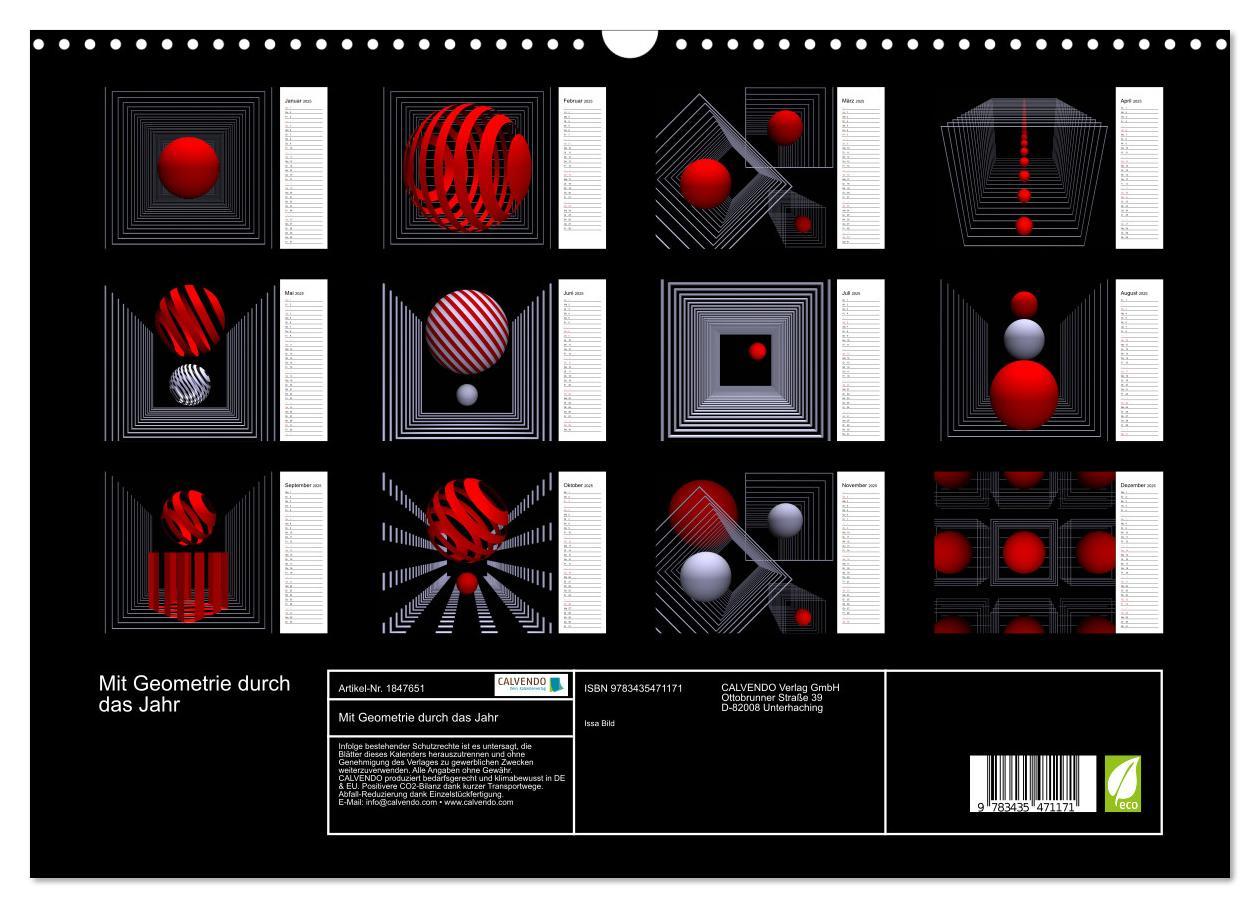 Bild: 9783435471171 | Mit Geometrie durch das Jahr (Wandkalender 2025 DIN A3 quer),...