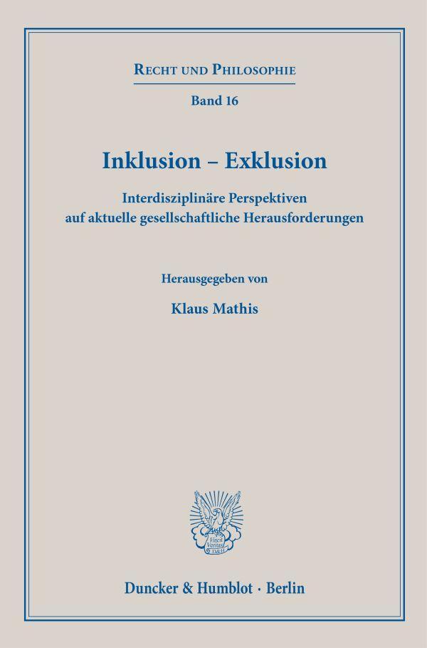 Cover: 9783428191840 | Inklusion - Exklusion | Klaus Mathis | Taschenbuch | 411 S. | Deutsch