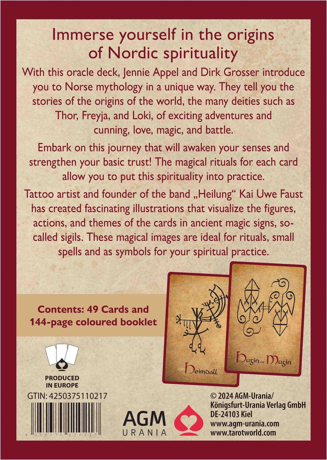 Rückseite: 4250375110217 | Norse Magic (english oracle cards) | Jennie Appel (u. a.) | Buch