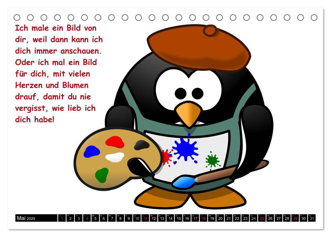 Bild: 9783435734931 | Pinguine im siebten Himmel! (Tischkalender 2025 DIN A5 quer),...