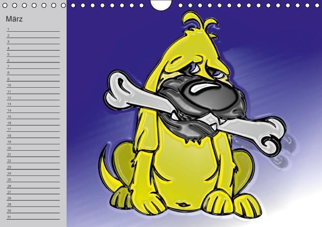 Bild: 9783660444599 | Hunde-Geburtstagskalender / Witziger Cartoon-Kalender (Wandkalender...