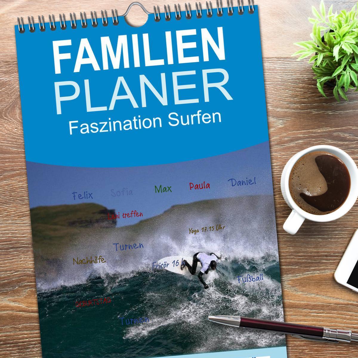 Bild: 9783457118818 | Familienplaner 2025 - Faszination Surfen mit 5 Spalten...