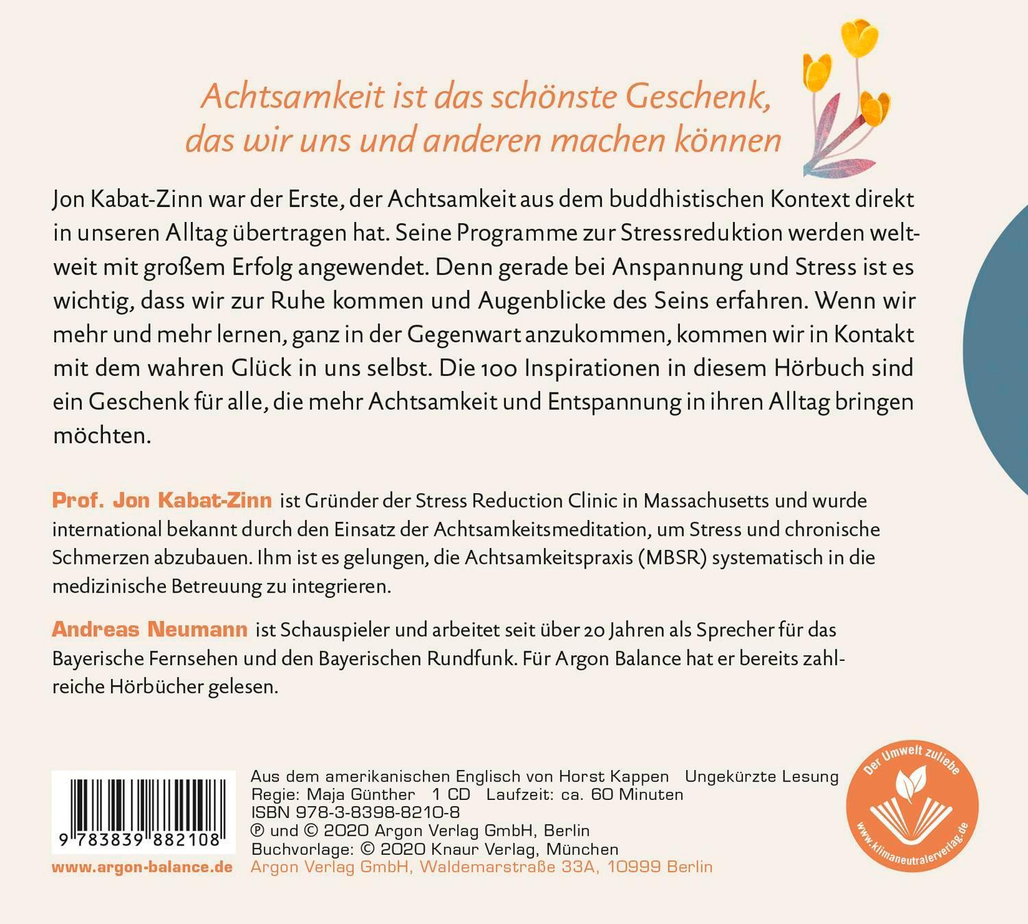 Rückseite: 9783839882108 | Jeder Augenblick kann dein Lehrer sein | Achtsamkeit für den Alltag