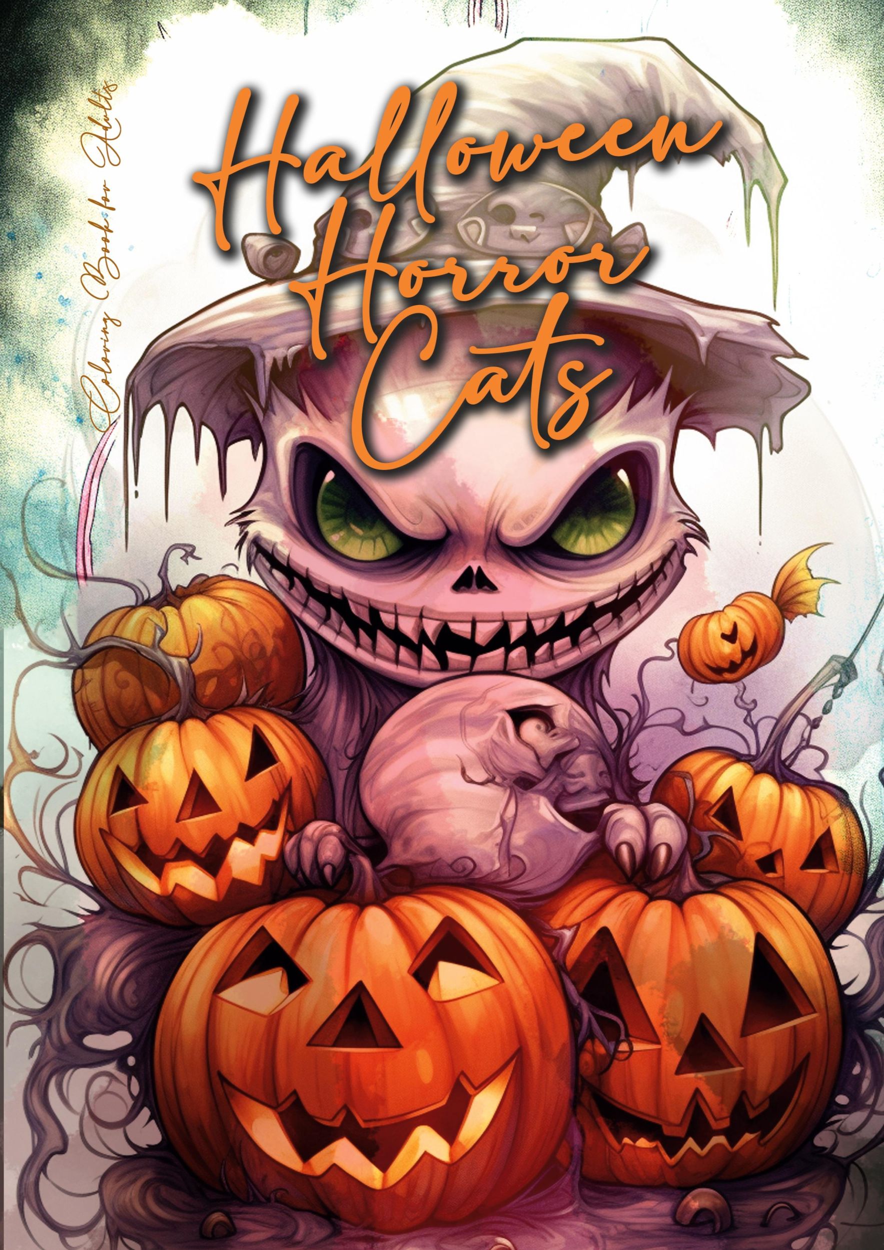 Cover: 9783758404146 | Halloween Horror Cats Coloring Book for Adults | Monsoon Publishing