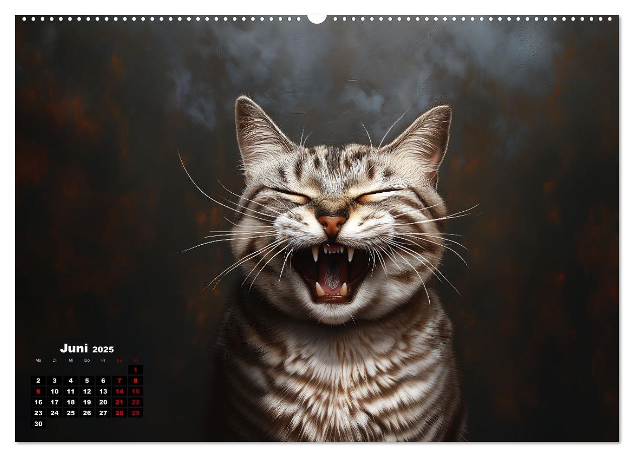 Bild: 9783457202036 | Auch Katzen lachen gern (Wandkalender 2025 DIN A2 quer), CALVENDO...