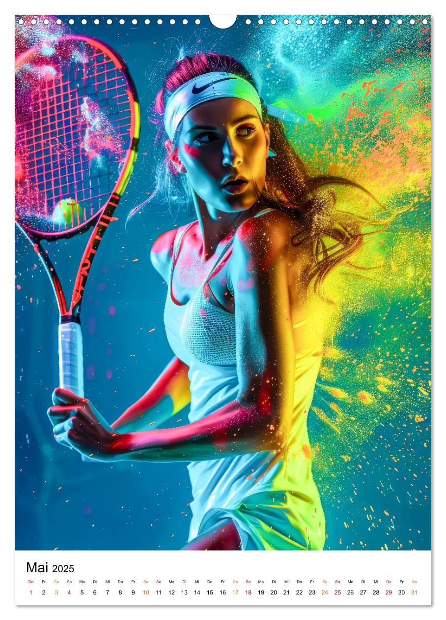 Bild: 9783457156070 | Tennis kreativ (Wandkalender 2025 DIN A3 hoch), CALVENDO...