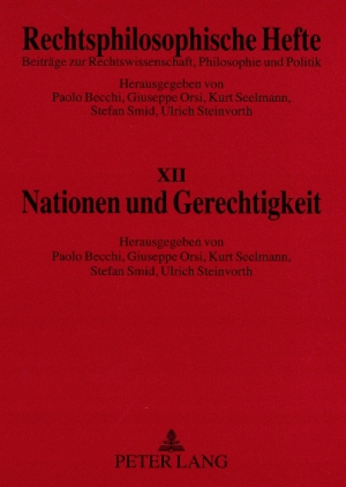 Cover: 9783631567920 | Nationen und Gerechtigkeit | Paolo Becchi (u. a.) | Taschenbuch