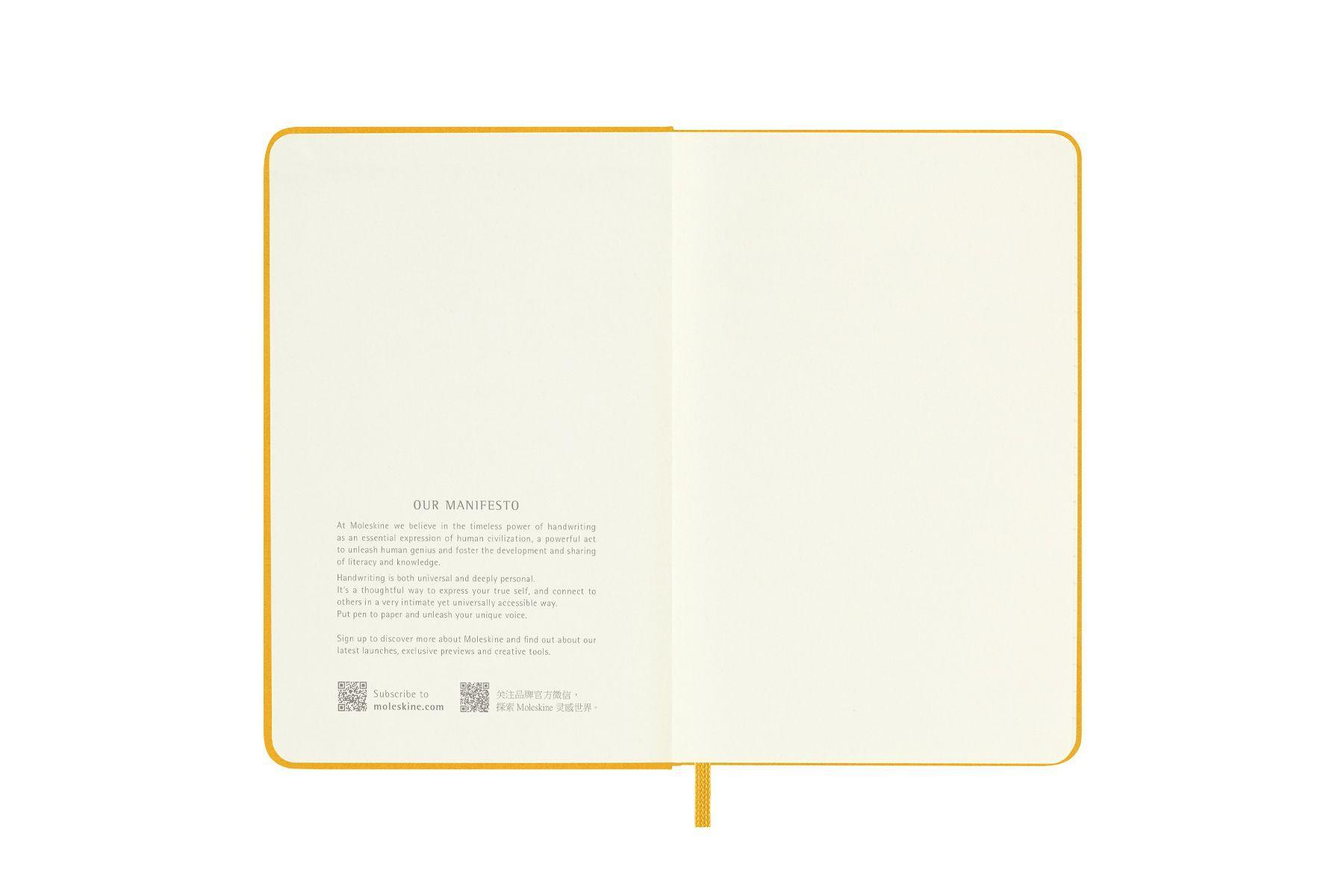 Bild: 8056598853063 | Moleskine Classic Notebook, Pocket, Ruled, Orange Yellow, Silk Hard...