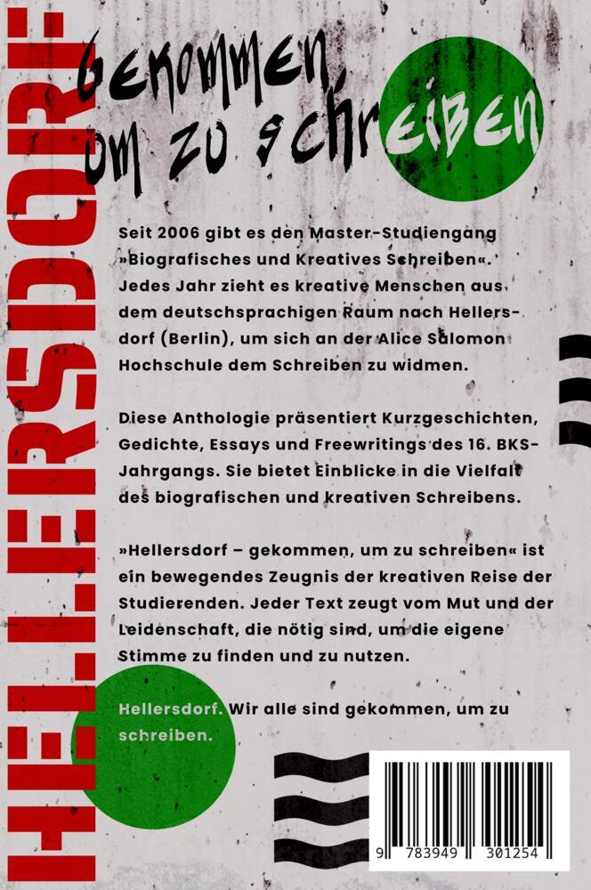 Bild: 9783949301254 | Hellersdorf ¿ Gekommen, um zu schreiben | BKS-Gruppe 16 | Taschenbuch