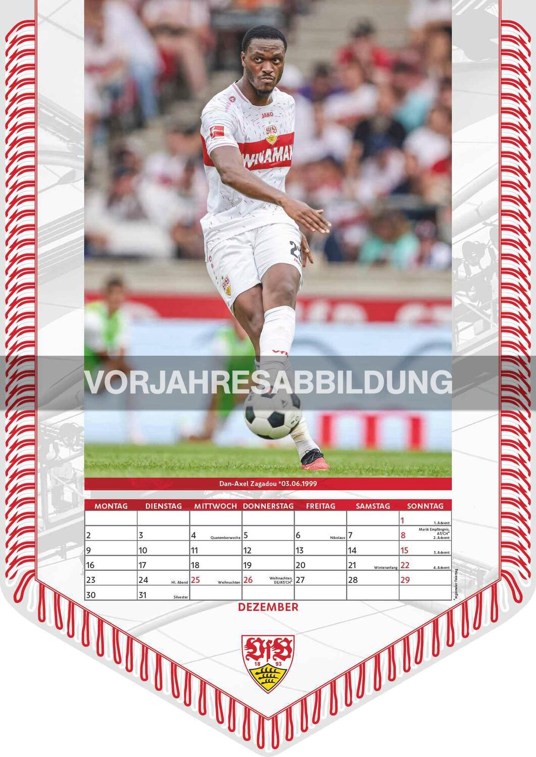 Bild: 4002725994486 | VfB Stuttgart 2025 - Bannerkalender - Fan-Kalender -...