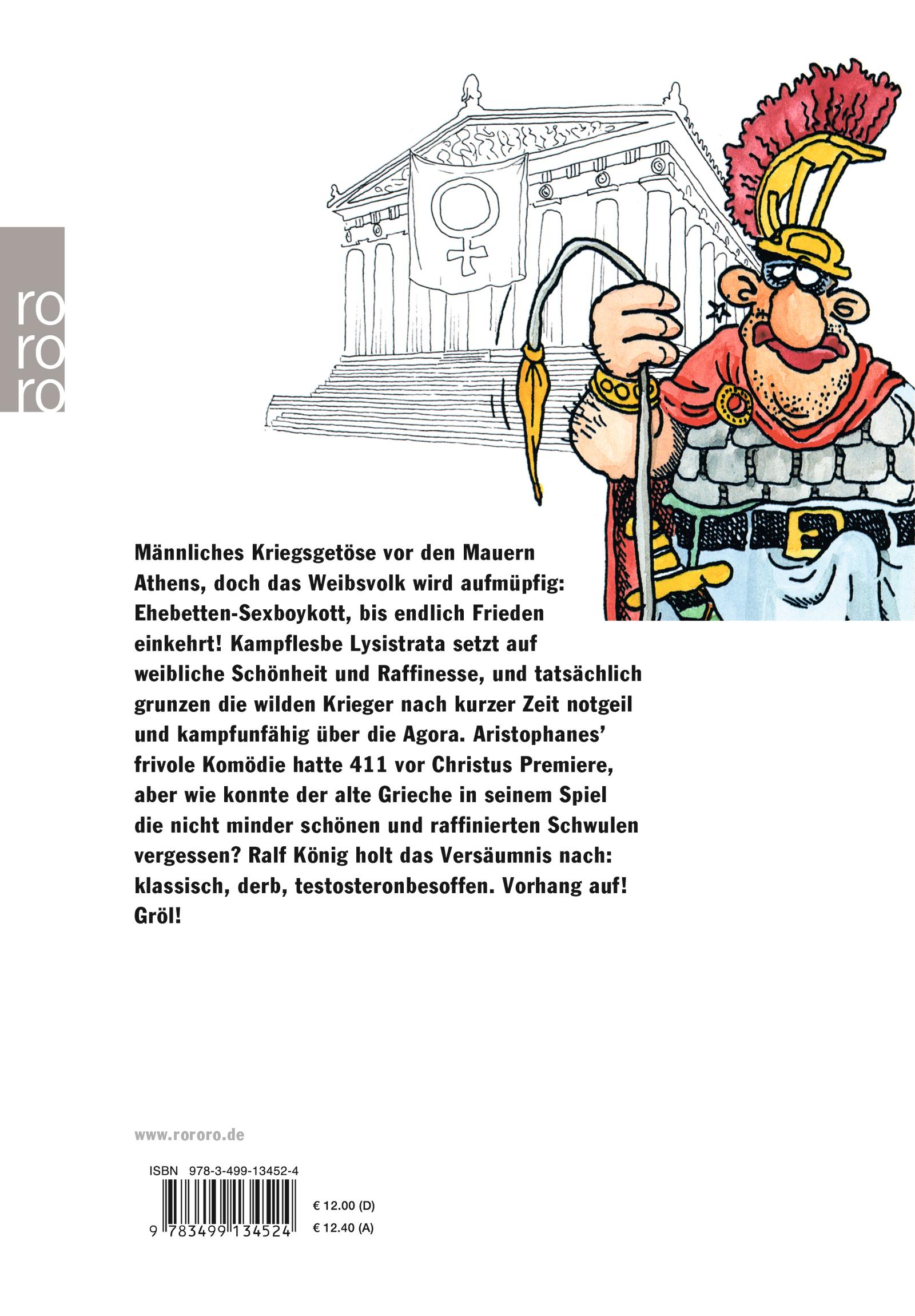 Rückseite: 9783499134524 | Lysistrata | Frei nach einer Komödie von Aristophanes | Ralf König