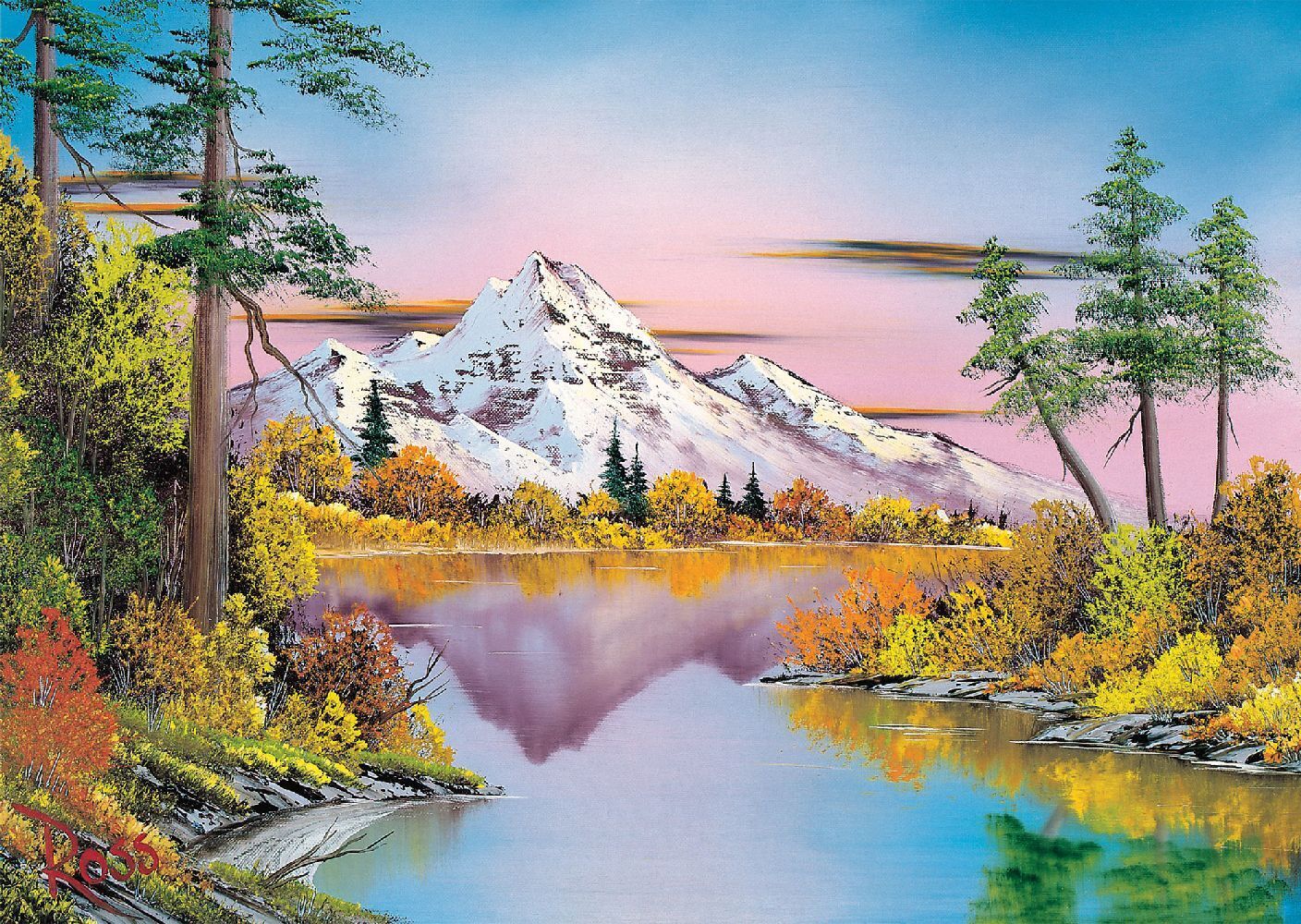 Bild: 4001504575359 | Spiegelungen | Puzzle Bob Ross 1.000 Teile | Spiel | Schachtel | 2023