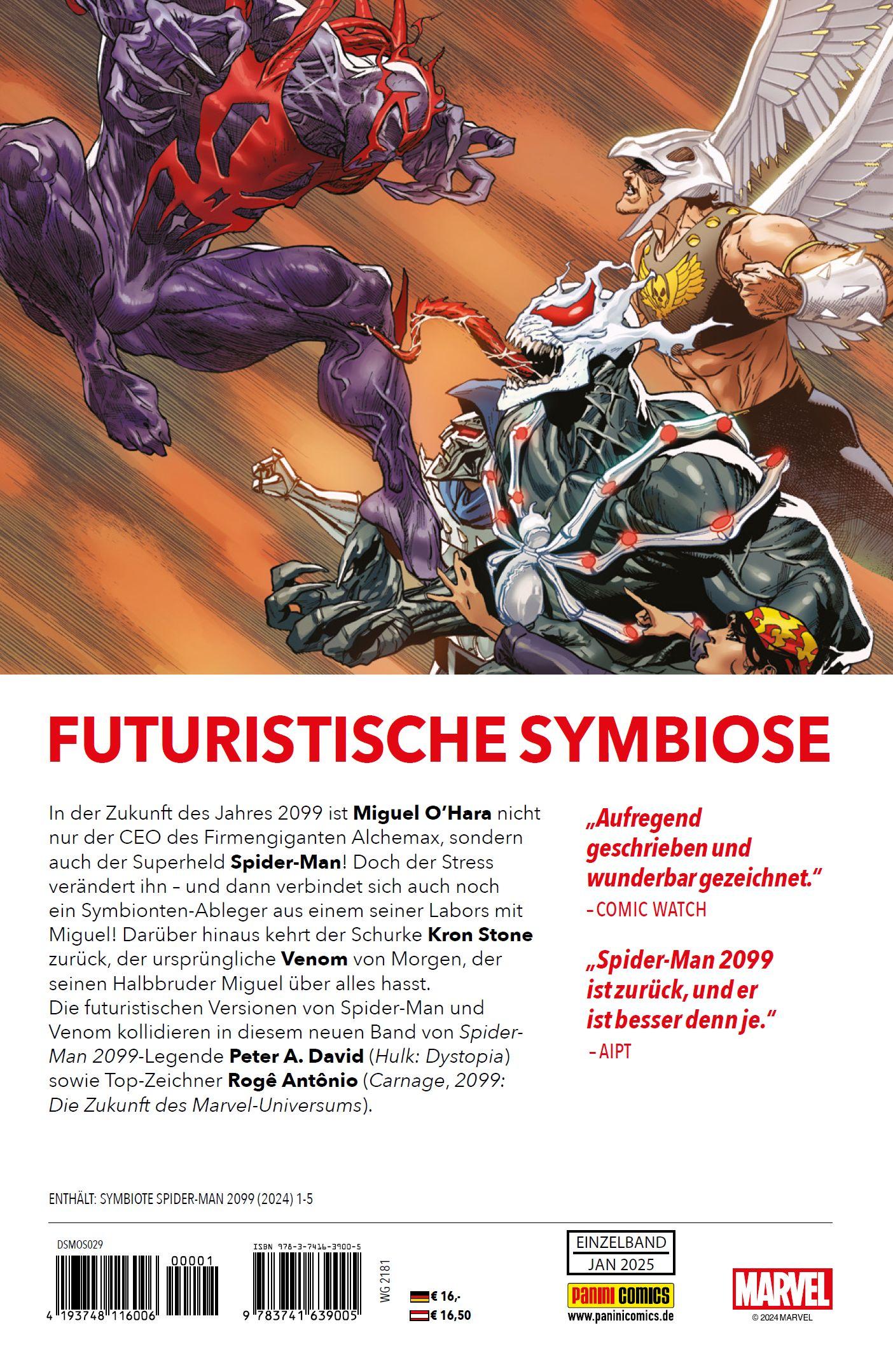 Rückseite: 9783741639005 | Symbiote Spider-Man 2099: Die Zukunft der Symbionten | David (u. a.)