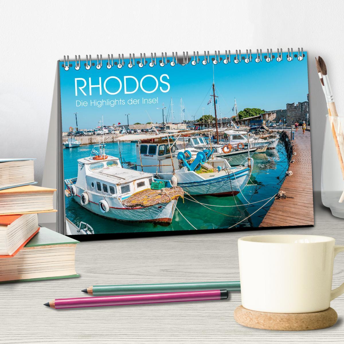 Bild: 9783383880872 | Rhodos - Die Highlights der Insel (Tischkalender 2025 DIN A5 quer),...