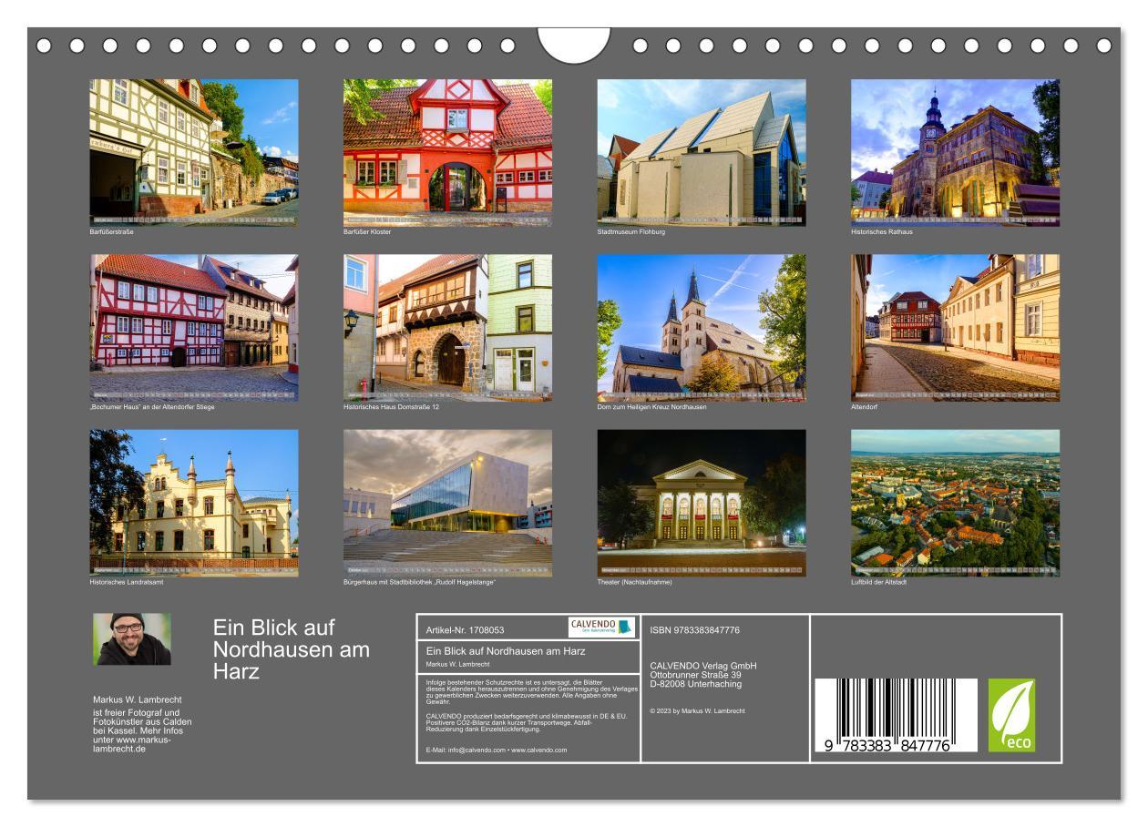 Bild: 9783383847776 | Ein Blick auf Nordhausen am Harz (Wandkalender 2025 DIN A4 quer),...