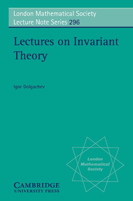 Cover: 9780521525480 | Lectures on Invariant Theory | Igor Dolgachev | Taschenbuch | Englisch