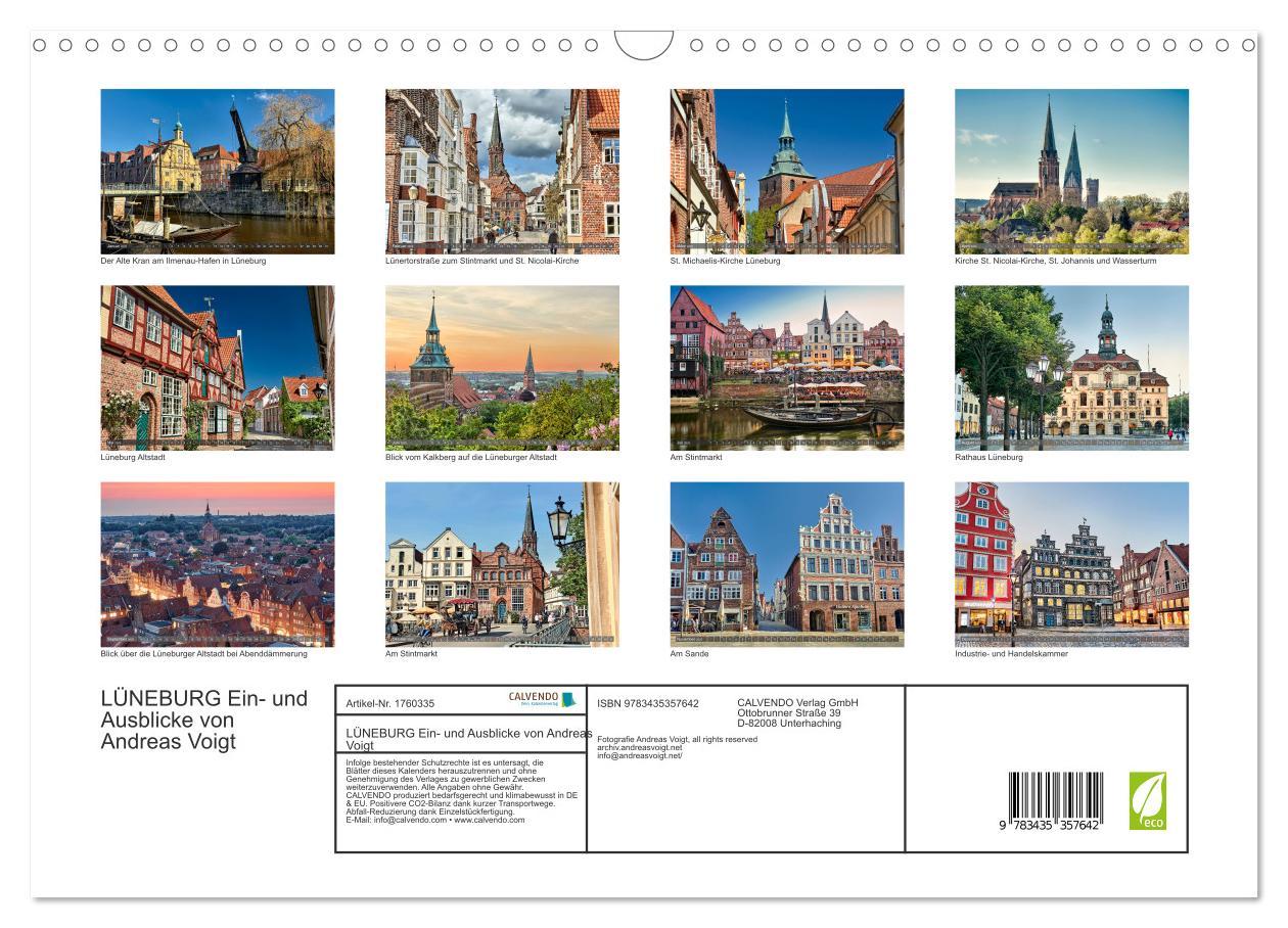 Bild: 9783435357642 | LÜNEBURG Ein- und Ausblicke von Andreas Voigt (Wandkalender 2025...