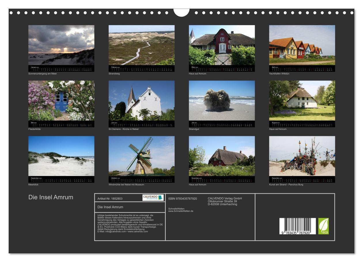 Bild: 9783435787920 | Die Insel Amrum (Wandkalender 2025 DIN A3 quer), CALVENDO...