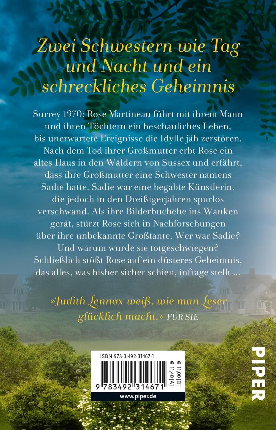 Rückseite: 9783492314671 | Das Haus der Malerin | Roman | Judith Lennox | Taschenbuch | 480 S.