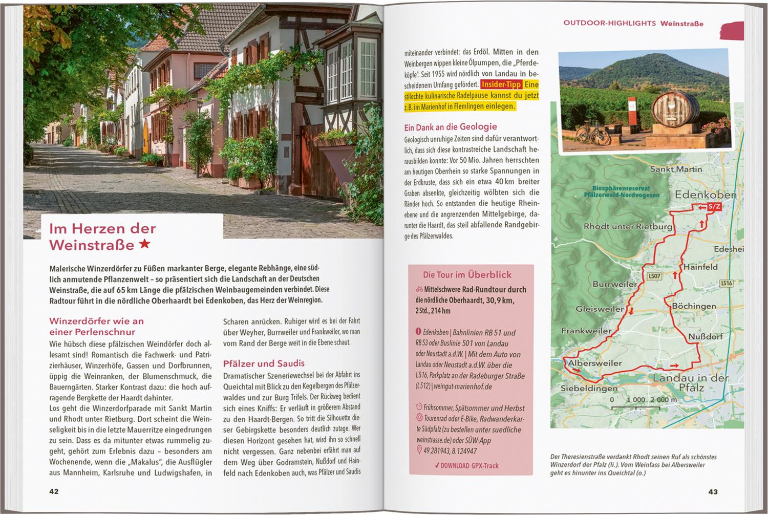 Bild: 9783575019257 | MARCO POLO OUTDOOR GUIDE Reiseführer Pfalz | Thomas Diehl | Buch