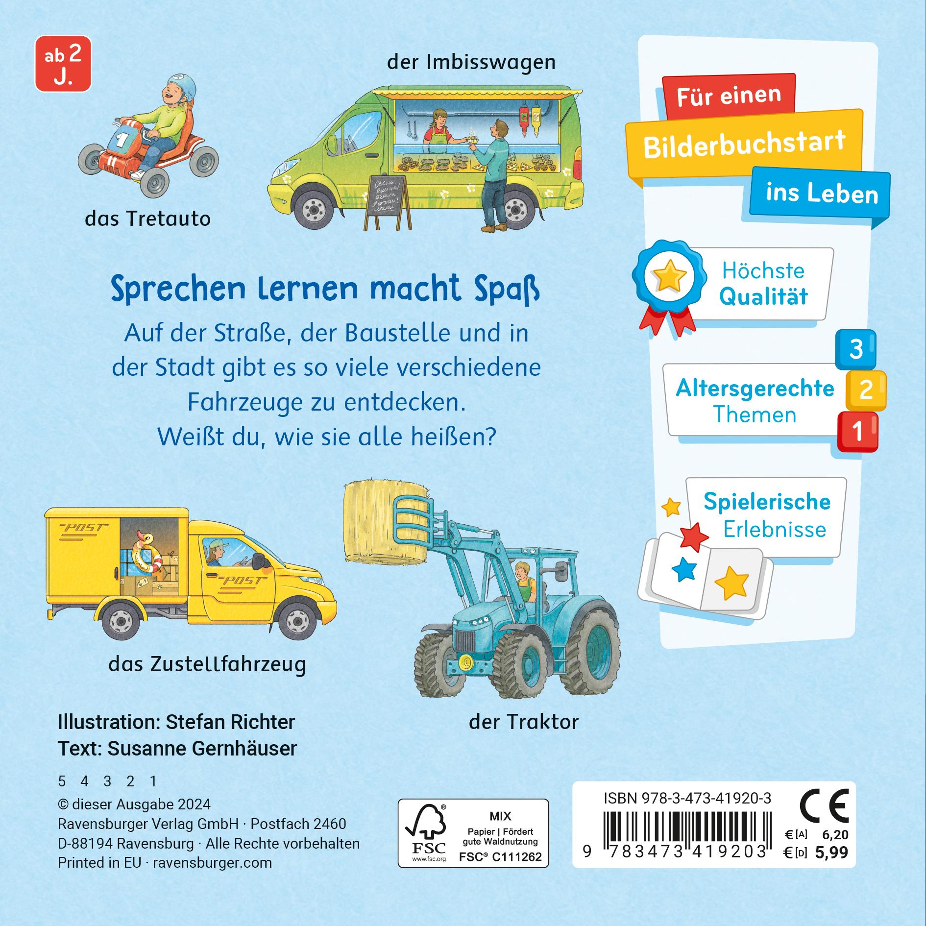 Rückseite: 9783473419203 | Mein Bilder-Wörterbuch: Unsere Fahrzeuge | Susanne Gernhäuser | Buch