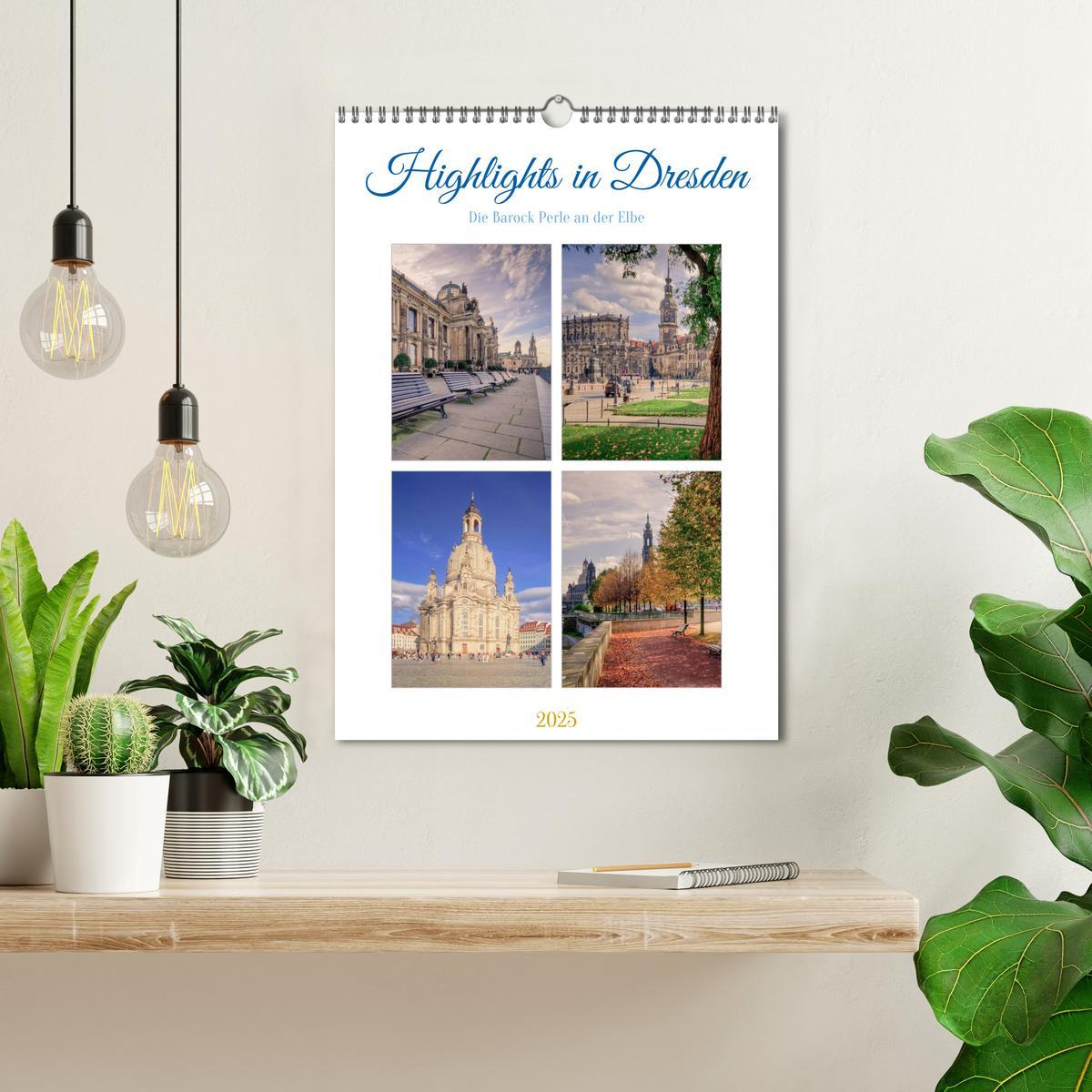 Bild: 9783435881420 | Highlights in Dresden (Wandkalender 2025 DIN A3 hoch), CALVENDO...