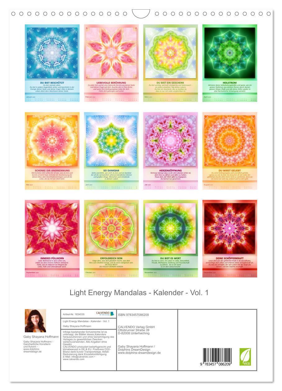 Bild: 9783457086209 | Light Energy Mandalas - Kalender - Vol. 1 (Wandkalender 2025 DIN A3...