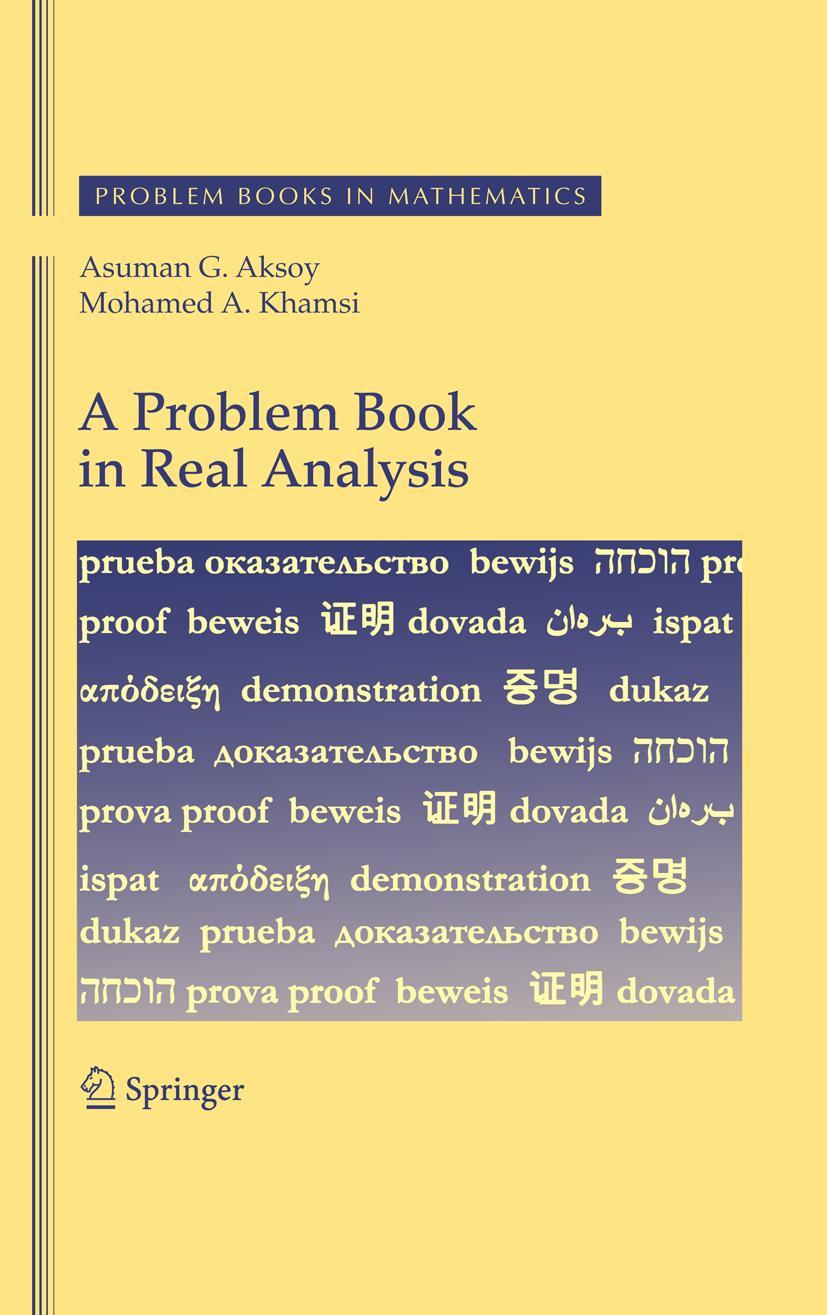 Cover: 9781493951093 | A Problem Book in Real Analysis | Mohamed A. Khamsi (u. a.) | Buch | x