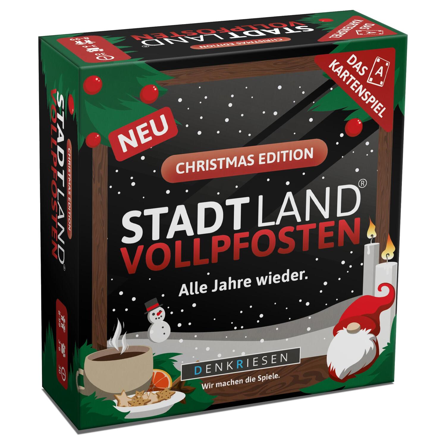 Cover: 4260528094202 | DENKRIESEN - STADT LAND VOLLPFOSTEN® - Das Kartenspiel - CHRISTMAS...